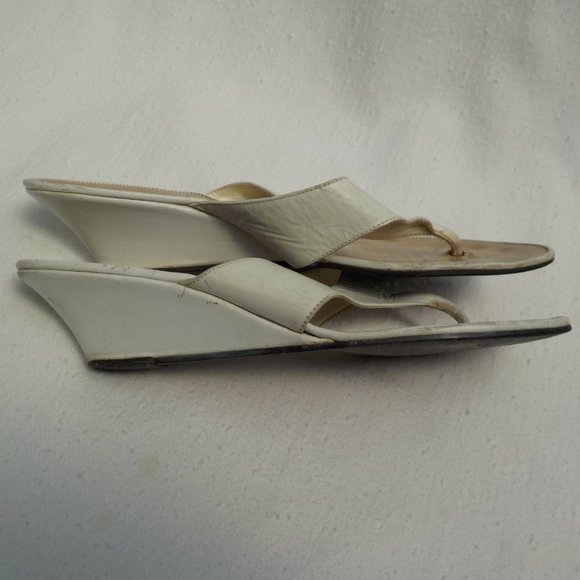 Lot of 4 Pair Vintage Callisto Leather Slip-on Wedge Sandals SZ 8 - Picture 13 of 14